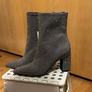 a new day Gray  Studded Heeled Boots